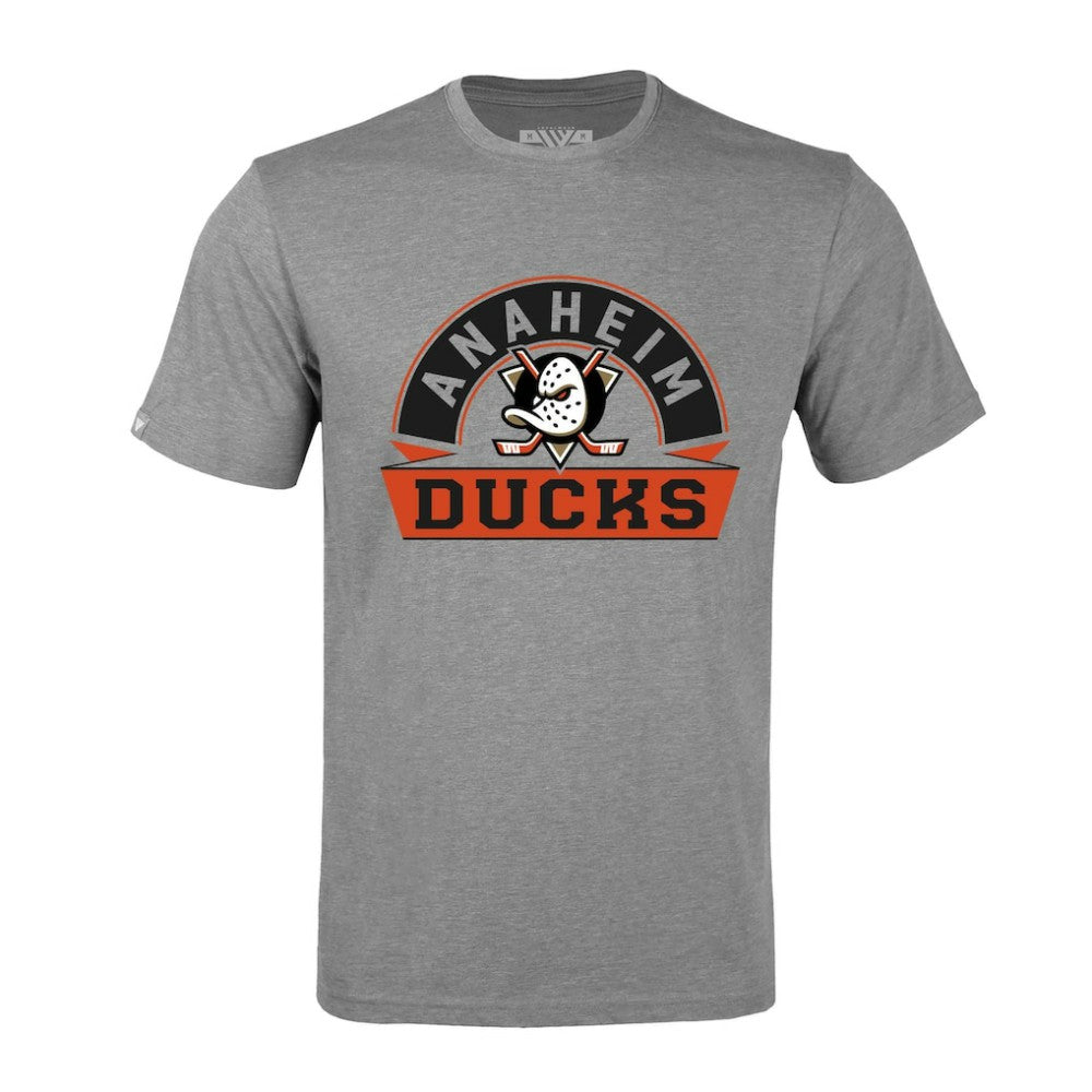 Anaheim Ducks - Levelwear Richmond Banner Arch T-Shirt Gray