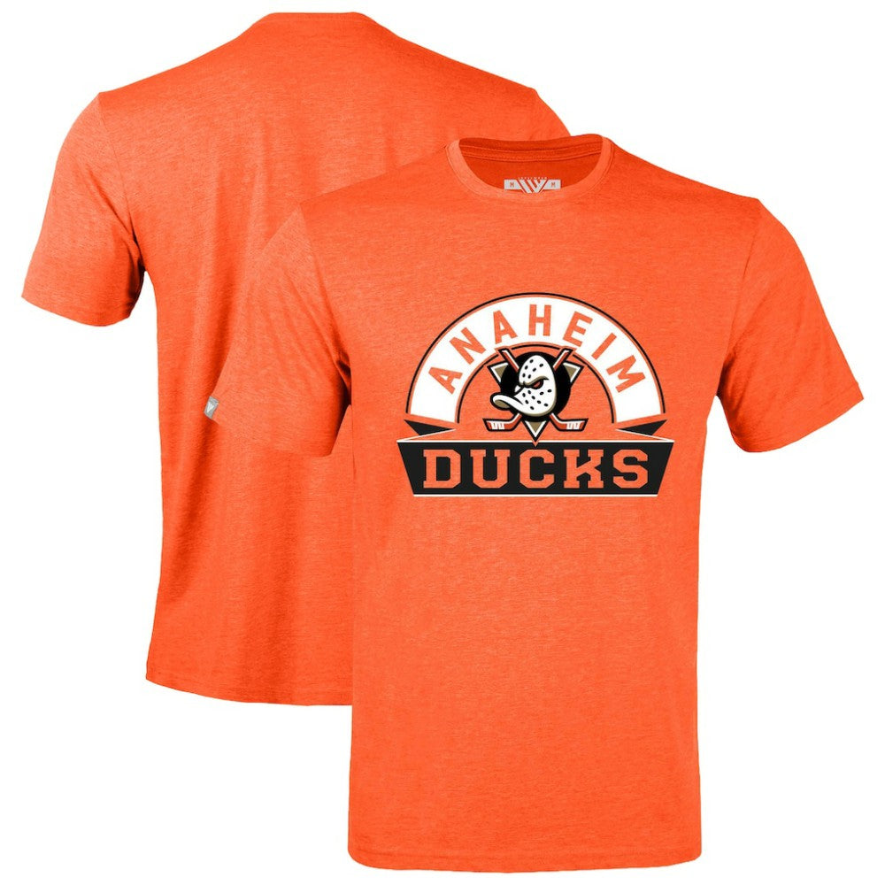 Anaheim Ducks - Levelwear Richmond Banner Arch T-Shirt Heather Orange