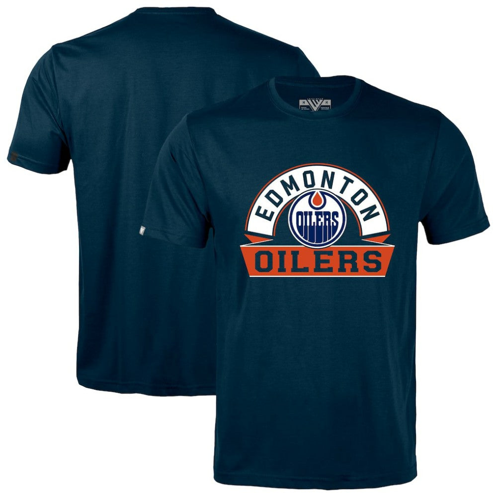 Edmonton Oilers - Levelwear Richmond Banner Arch T-Shirt Navy