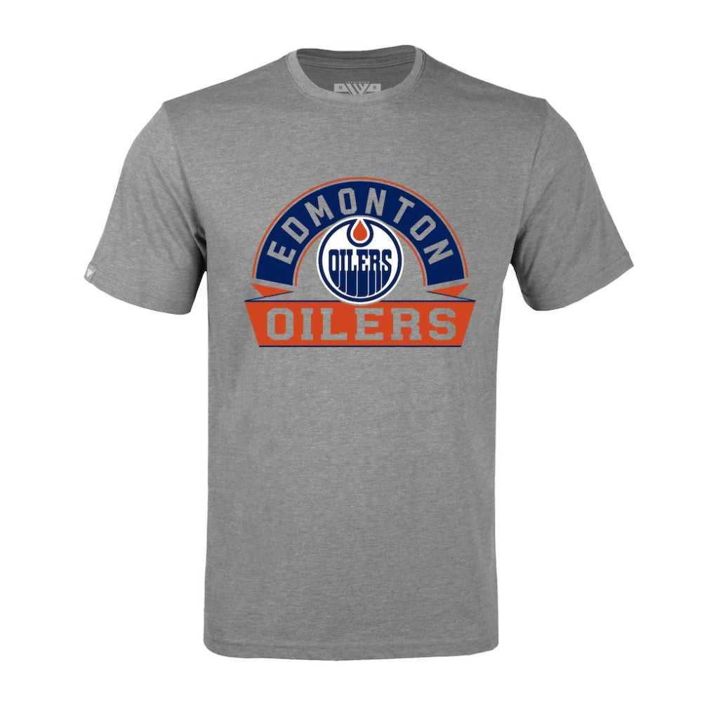 Edmonton Oilers - Levelwear Richmond Banner Arch T-Shirt Gray