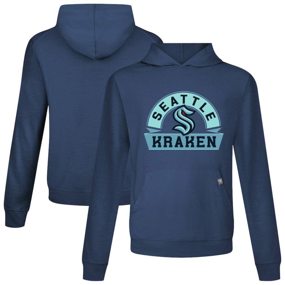 Seattle Kraken Levelwear Relay Banner Arch Pullover Hoodie Navy