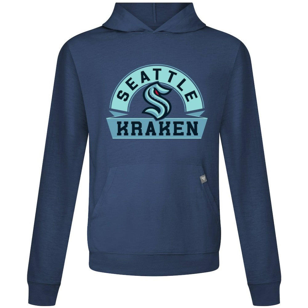 Seattle Kraken Levelwear Relay Banner Arch Pullover Hoodie Navy
