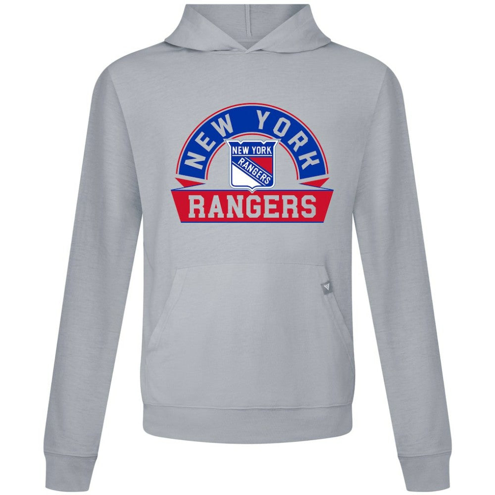New York Rangers Levelwear Relay Banner Arch Pullover Hoodie Gray