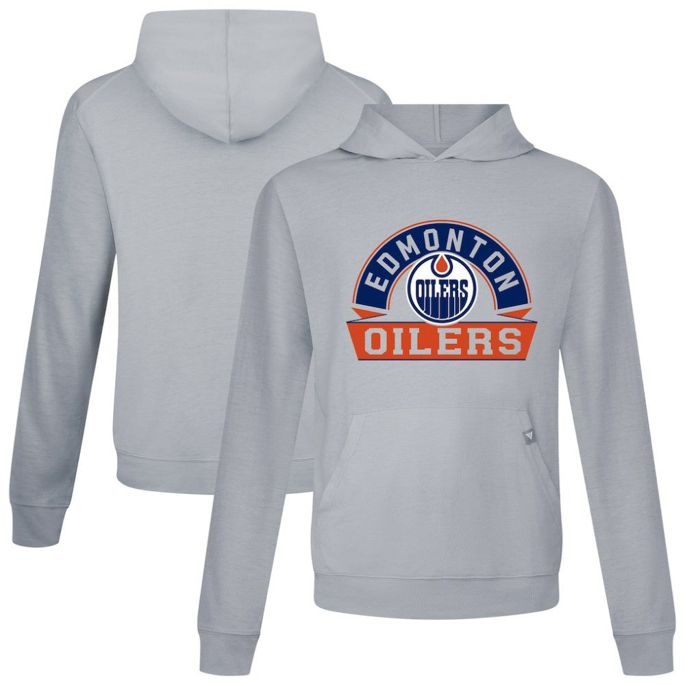 Edmonton Oilers - Levelwear Relay Banner Arch Pullover Hoodie Gray