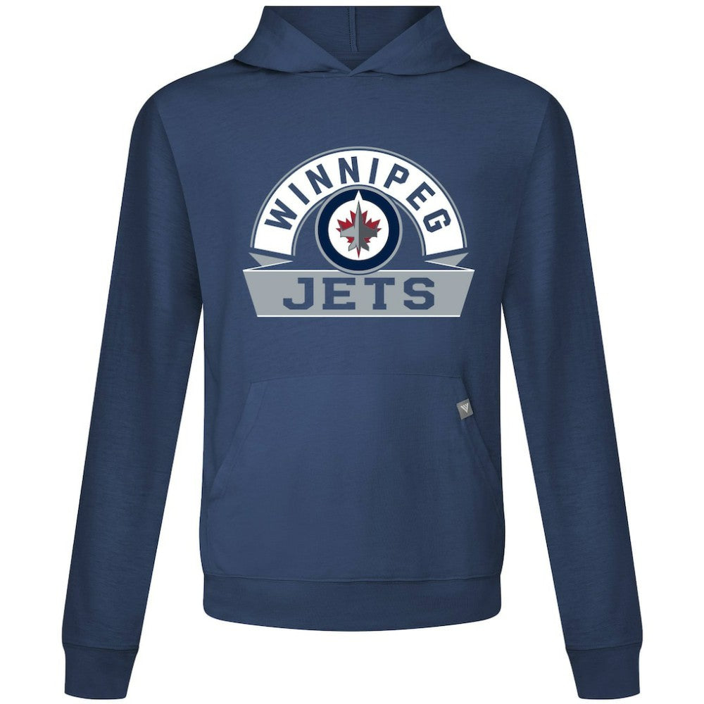 Winnipeg Jets - Levelwear Relay Banner Arch Pullover Hoodie Navy