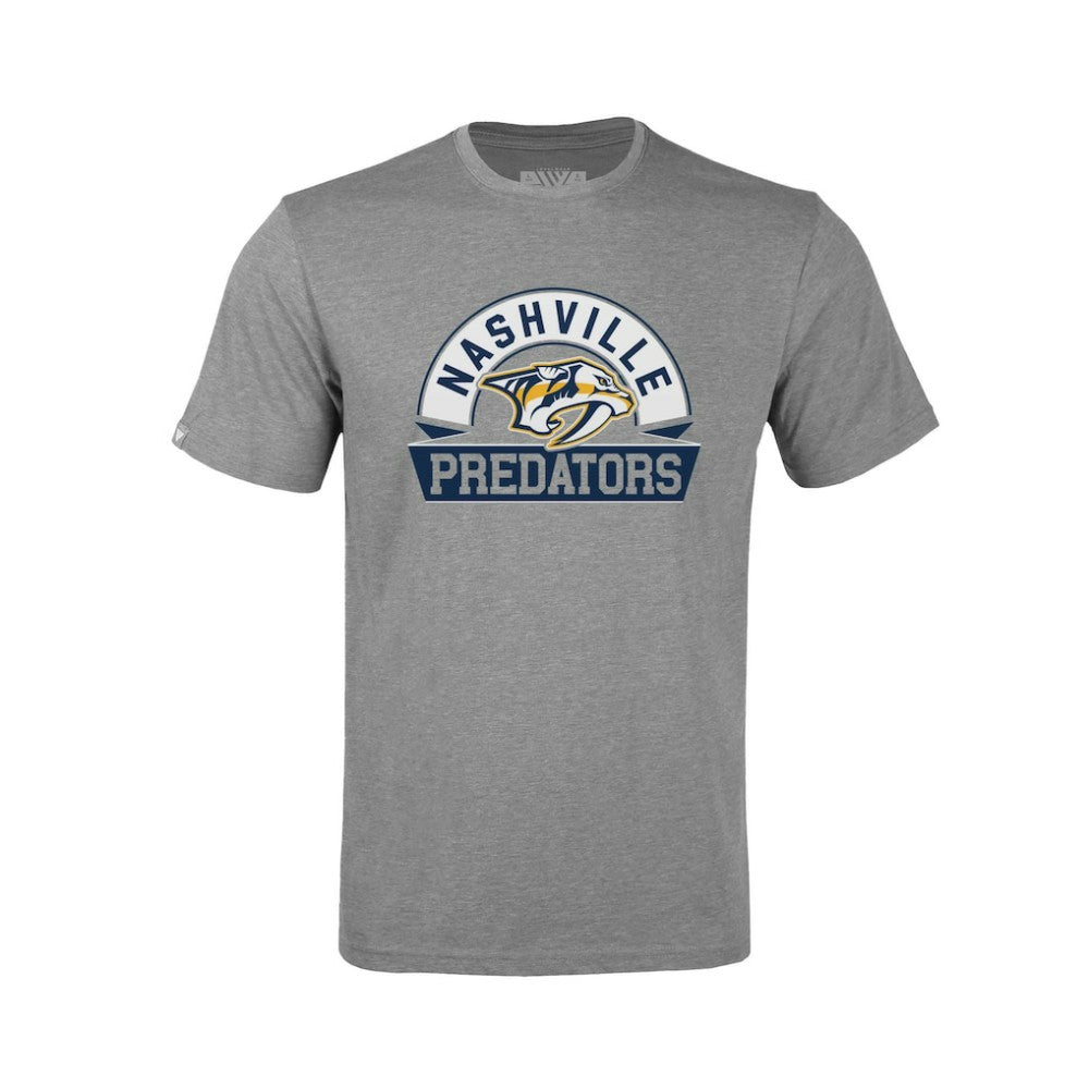 Nashville Predators - Levelwear Youth Little Richmond Banner Arch T-Shirt Gray