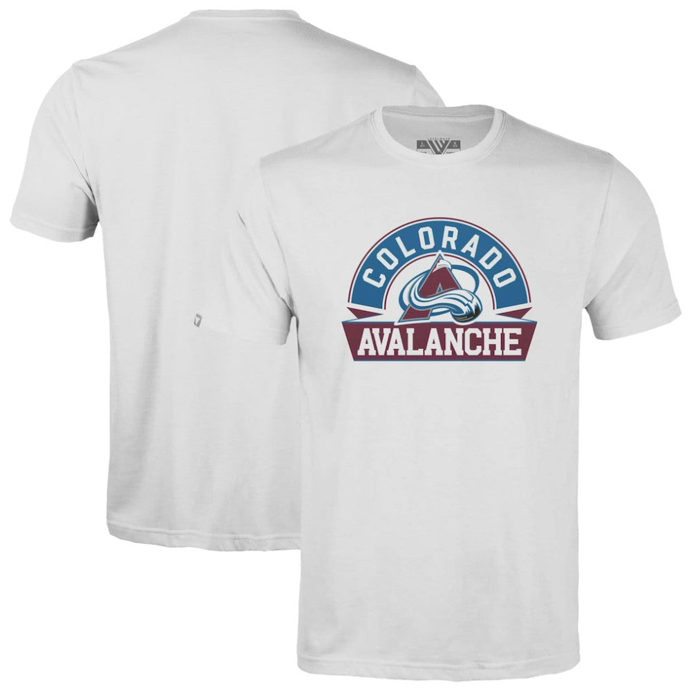 Colorado Avalanche - Levelwear Youth Little Richmond Banner Arch T-Shirt White