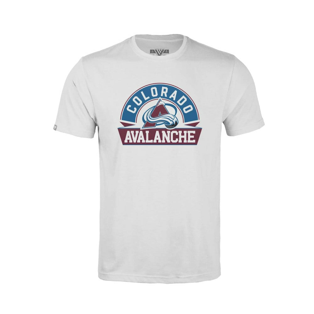 Colorado Avalanche - Levelwear Youth Little Richmond Banner Arch T-Shirt White