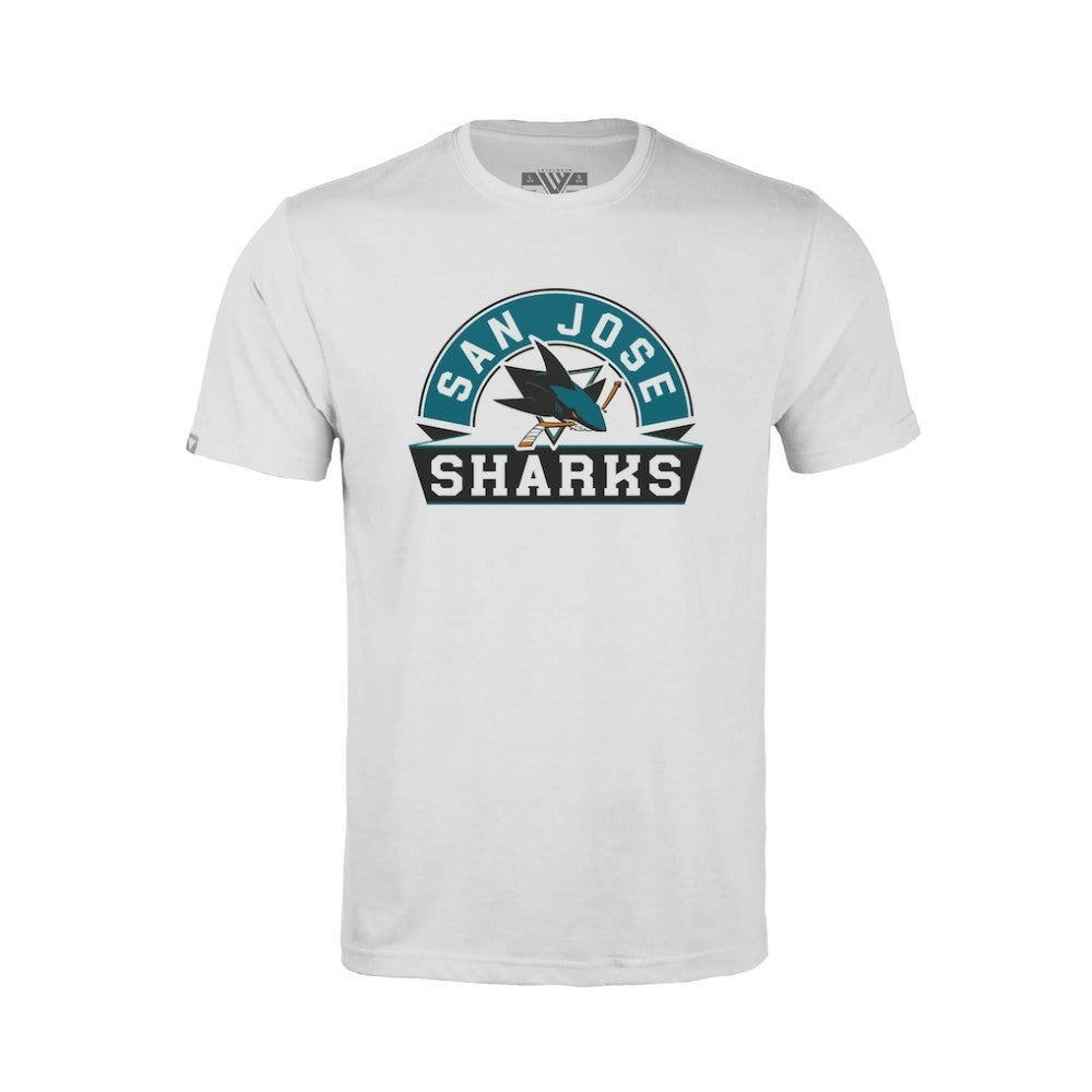 San Jose Sharks - Levelwear Youth Little Richmond Banner Arch T-Shirt White