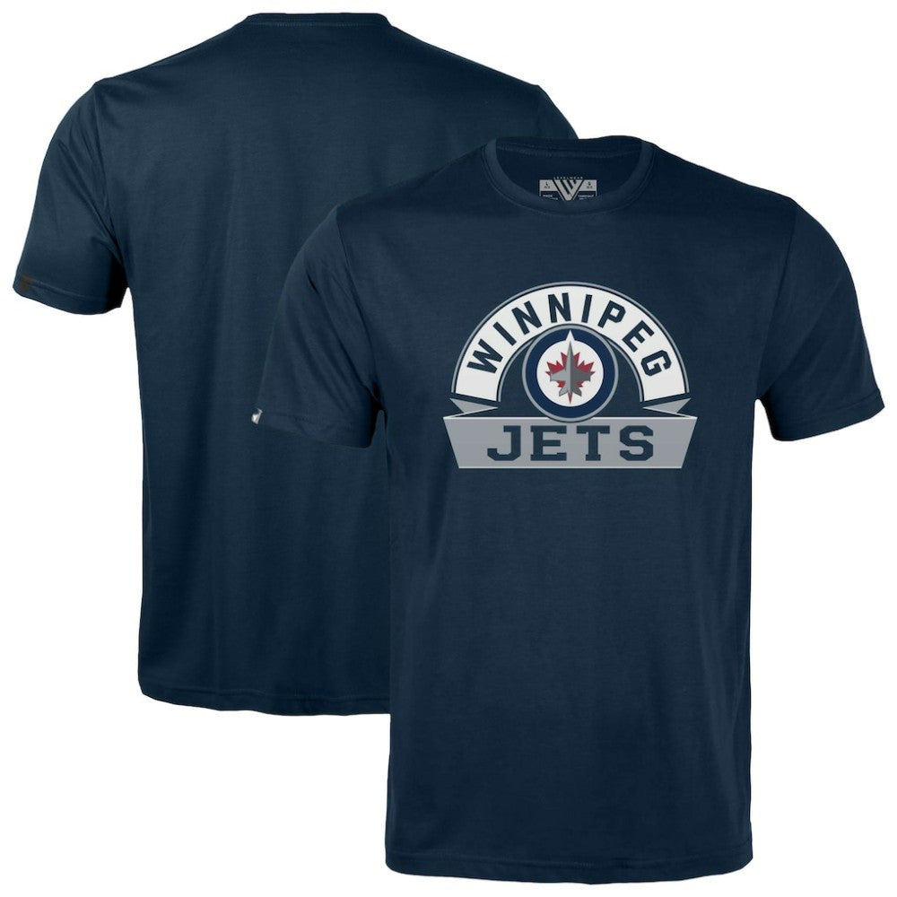Winnipeg Jets - Levelwear Youth Little Richmond Banner Arch T-Shirt Navy