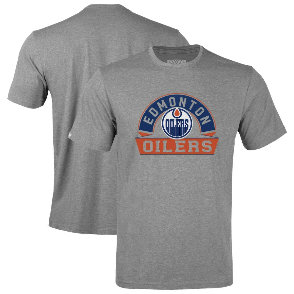 Edmonton Oilers - Levelwear Youth Little Richmond Banner Arch T-Shirt Gray