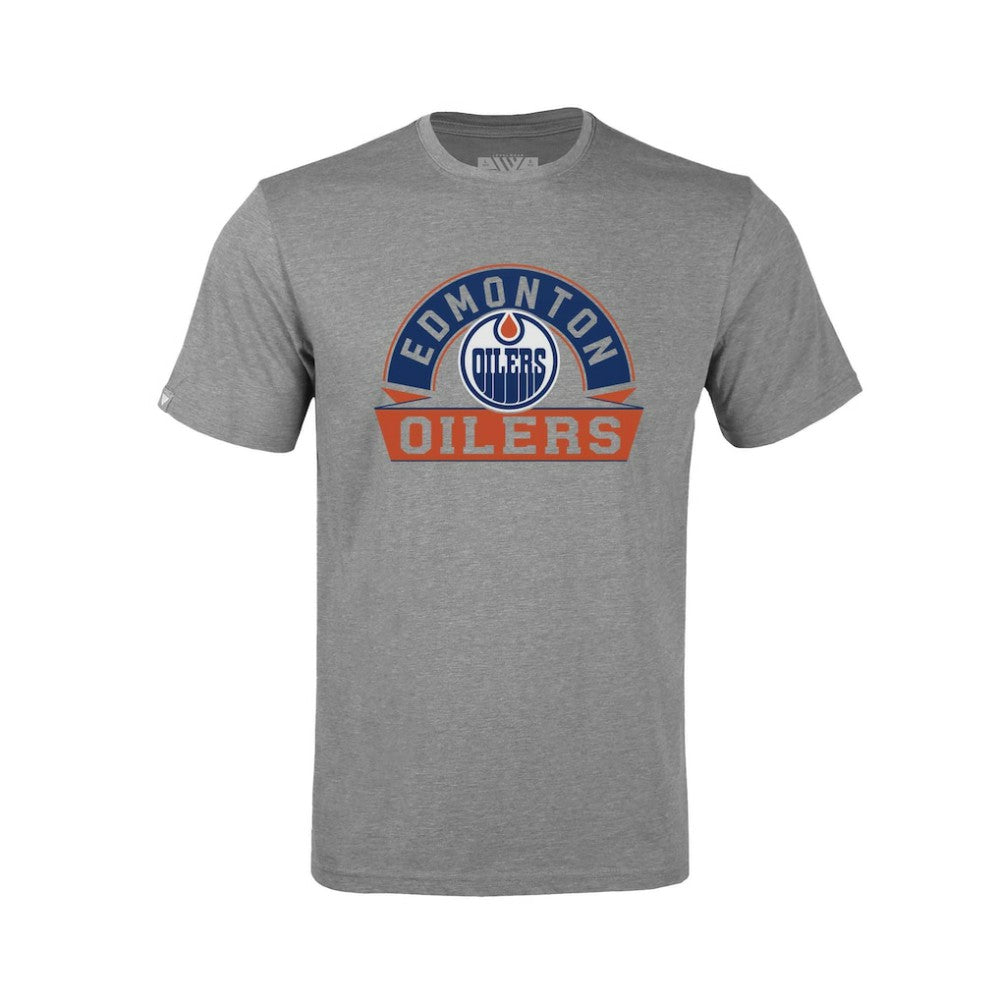 Edmonton Oilers - Levelwear Youth Little Richmond Banner Arch T-Shirt Gray