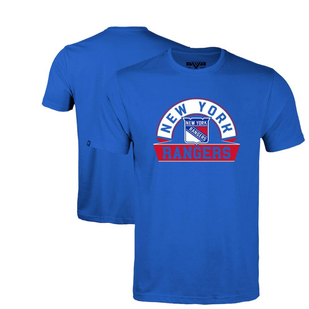 New York Rangers Levelwear Youth Little Richmond Banner Arch T-Shirt Royal