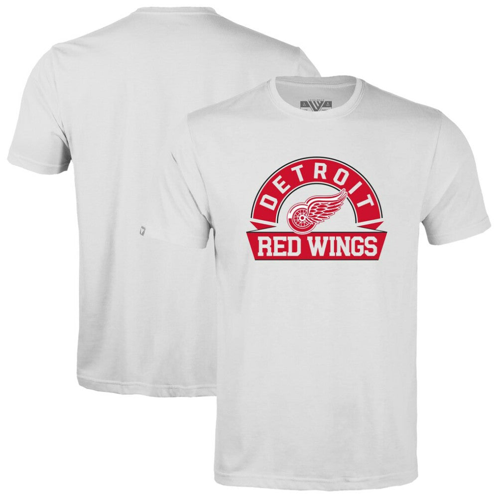 Detroit Red Wings - Levelwear Youth Little Richmond Banner Arch T-Shirt White