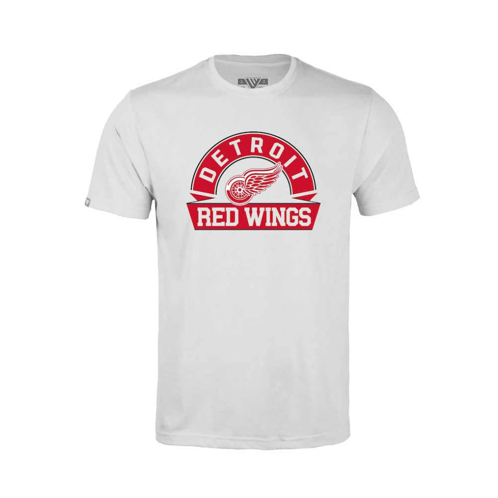 Detroit Red Wings - Levelwear Youth Little Richmond Banner Arch T-Shirt White