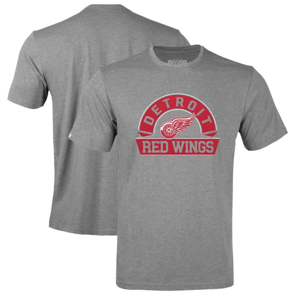 Detroit Red Wings - Levelwear Youth Little Richmond Banner Arch T-Shirt Gray