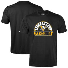 Pittsburgh Penguins Levelwear Youth Little Richmond Banner Arch T-Shirt Black