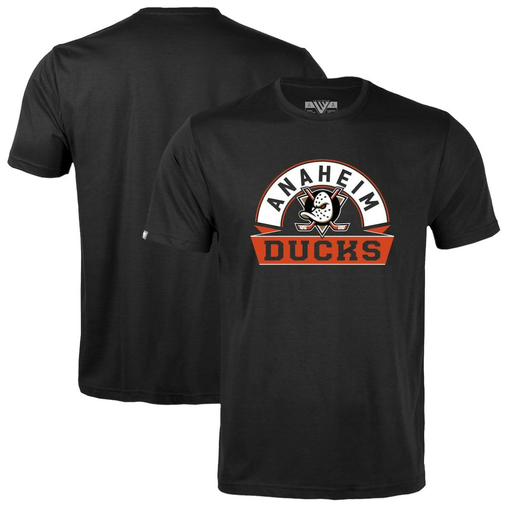 Anaheim Ducks - Levelwear Youth Little Richmond Banner Arch T-Shirt Black