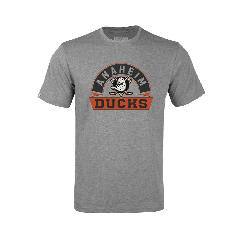 Anaheim Ducks - Levelwear Youth Little Richmond Banner Arch T-Shirt Gray