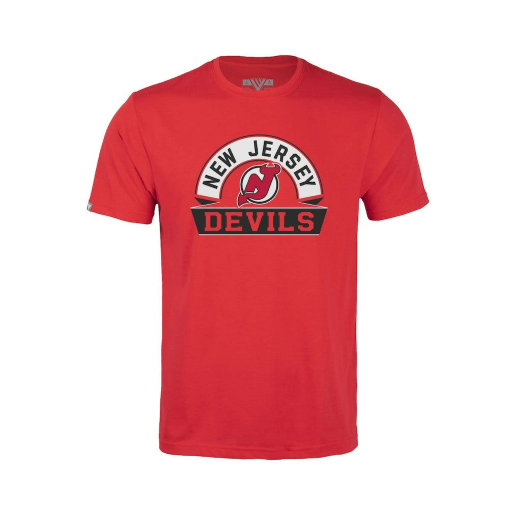 New Jersey Devils - Levelwear Youth Little Richmond Banner Arch T-Shirt Red