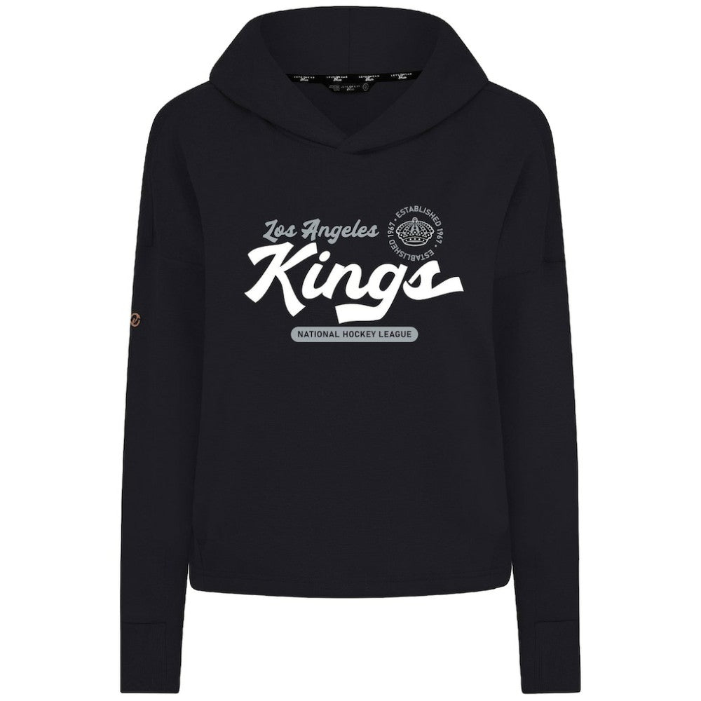 Los Angeles Kings - Levelwear Women's Sweet Monument Tri-Blend Cropped Pullover Hoodie Black