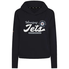 Winnipeg Jets - Levelwear Women's Sweet Monument Tri-Blend Cropped Pullover Hoodie Black