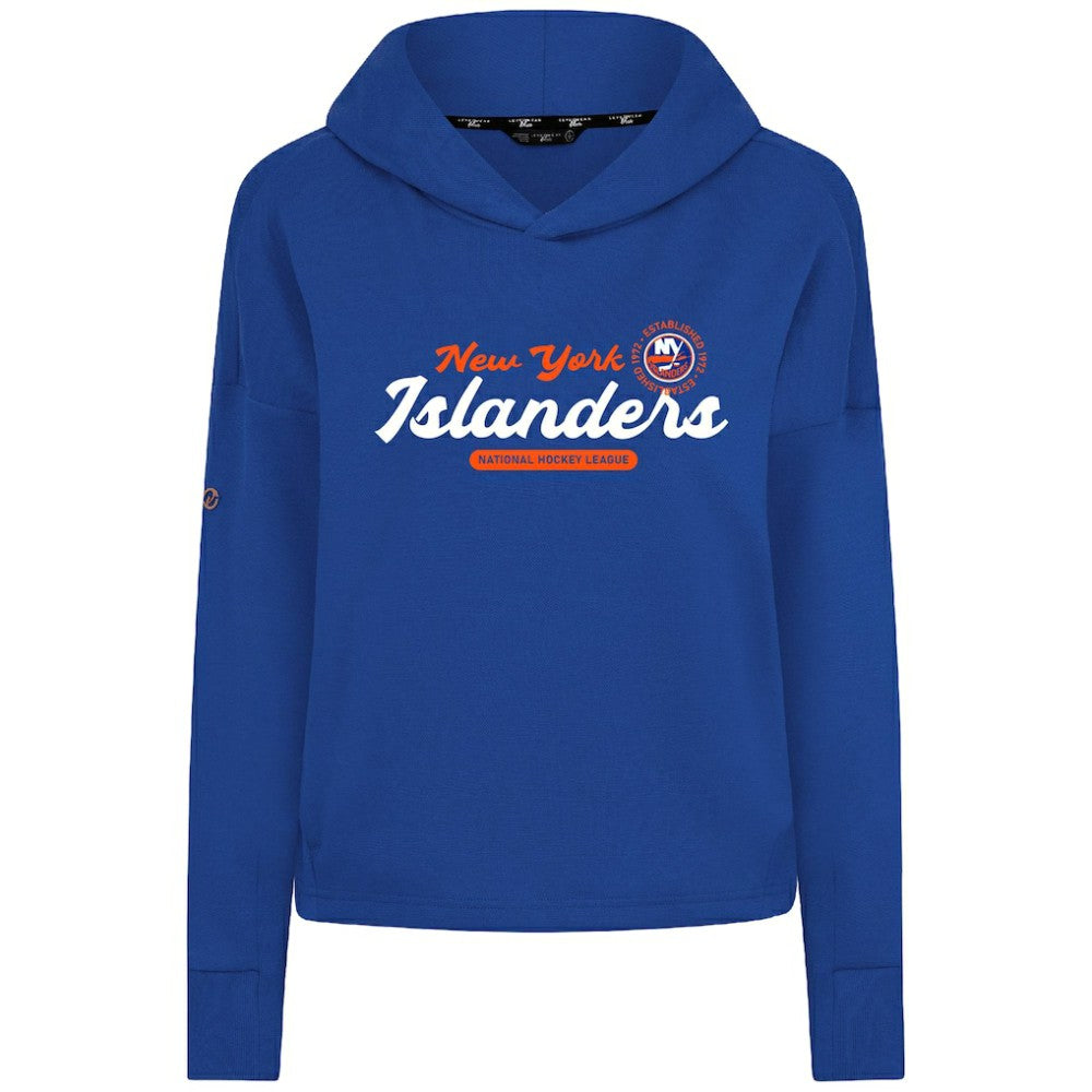 New York Islanders - Levelwear Women's Sweet Monument Tri-Blend Cropped Pullover Hoodie Royal