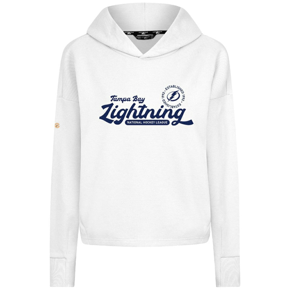Tampa Bay Lightning - Levelwear Women's Sweet Monument Tri-Blend Cropped Pullover Hoodie White