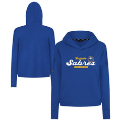 Buffalo Sabres - Levelwear Women's Sweet Monument Tri-Blend Cropped Pullover Hoodie Royal