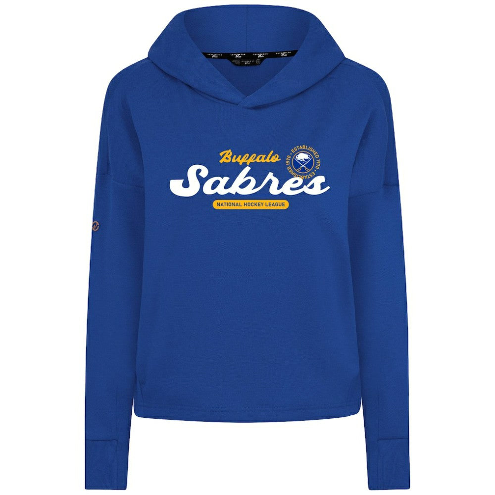 Buffalo Sabres - Levelwear Women's Sweet Monument Tri-Blend Cropped Pullover Hoodie Royal