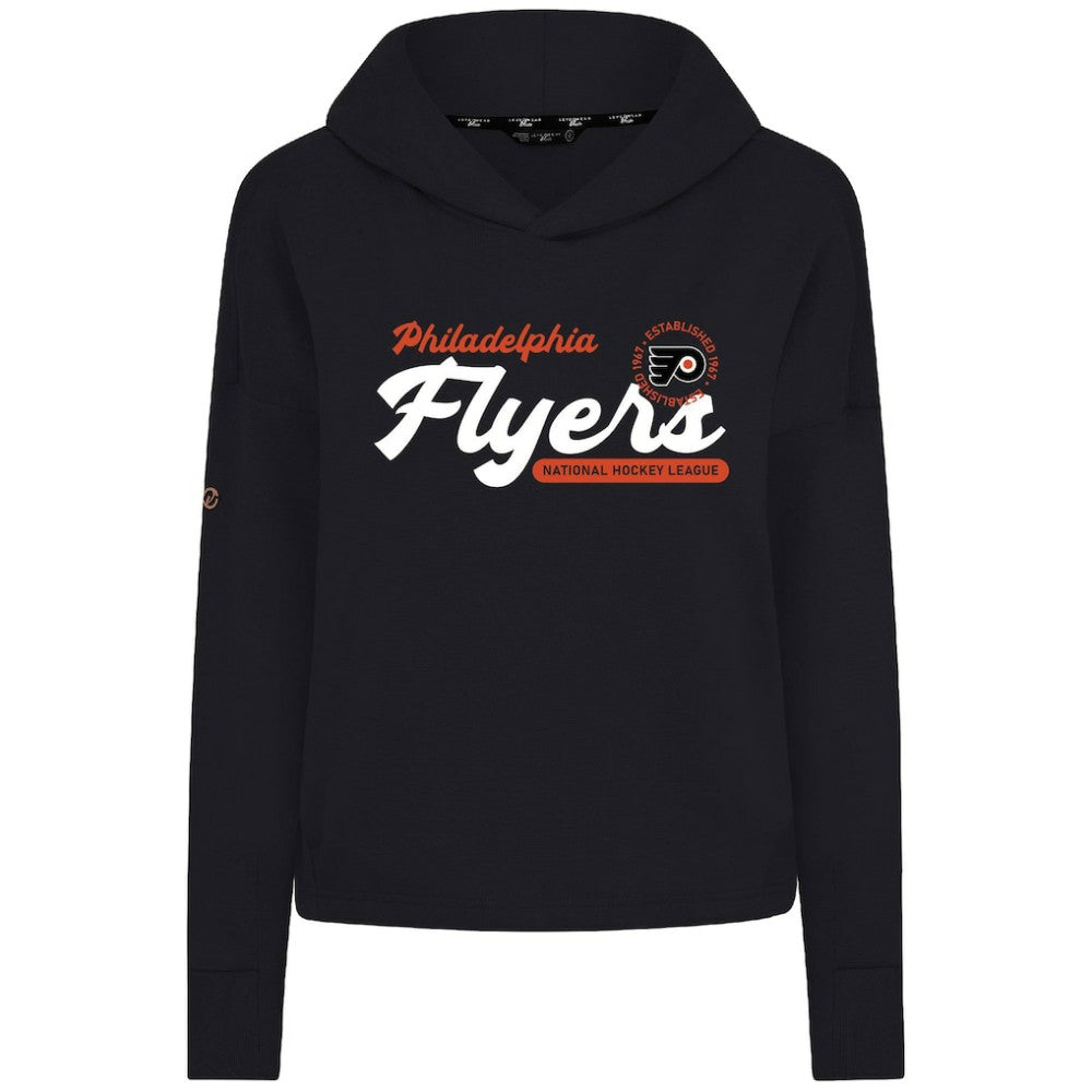 Philadelphia Flyers - Levelwear Women's Sweet Monument Tri-Blend Cropped Pullover Hoodie Black
