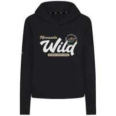 Minnesota Wild - Levelwear Women's Sweet Monument Tri-Blend Cropped Pullover Hoodie Black