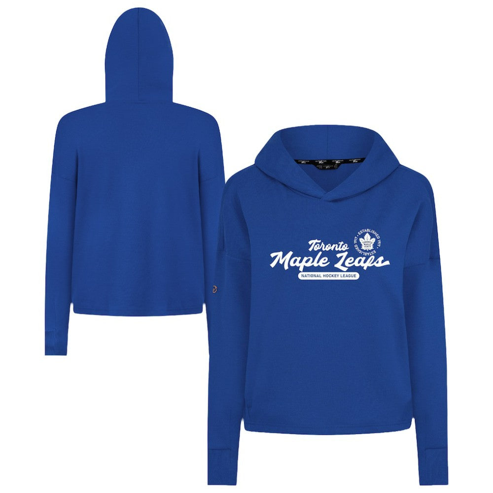 Toronto Maple Leafs - Levelwear Women's Sweet Monument Tri-Blend Cropped Pullover Hoodie Royal