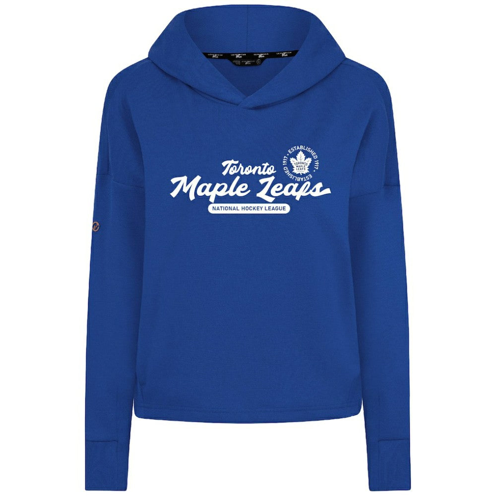 Toronto Maple Leafs - Levelwear Women's Sweet Monument Tri-Blend Cropped Pullover Hoodie Royal