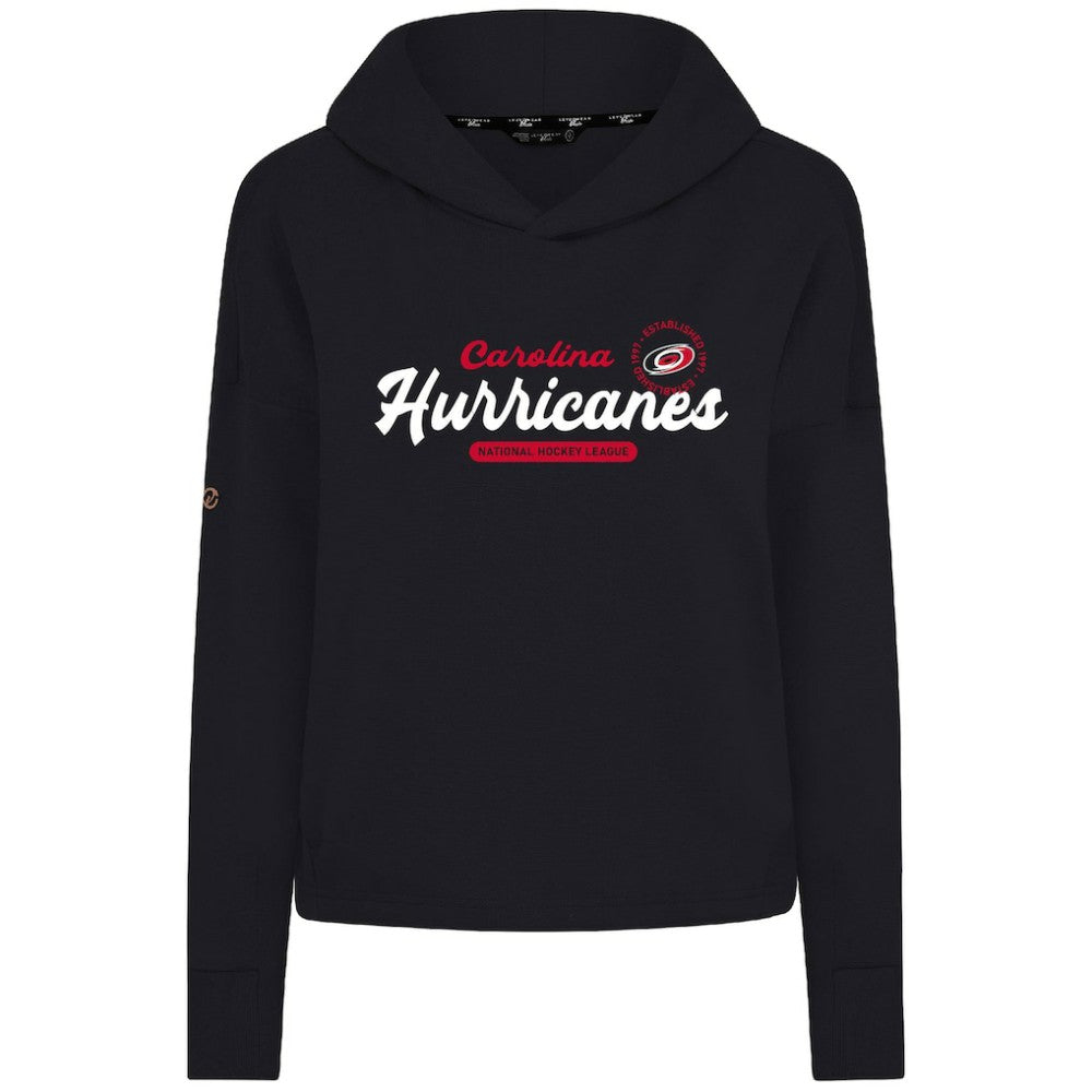 Carolina Hurricanes - Levelwear Women's Sweet Monument Tri-Blend Cropped Pullover Hoodie Black