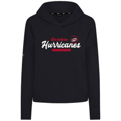 Carolina Hurricanes - Levelwear Women's Sweet Monument Tri-Blend Cropped Pullover Hoodie Black