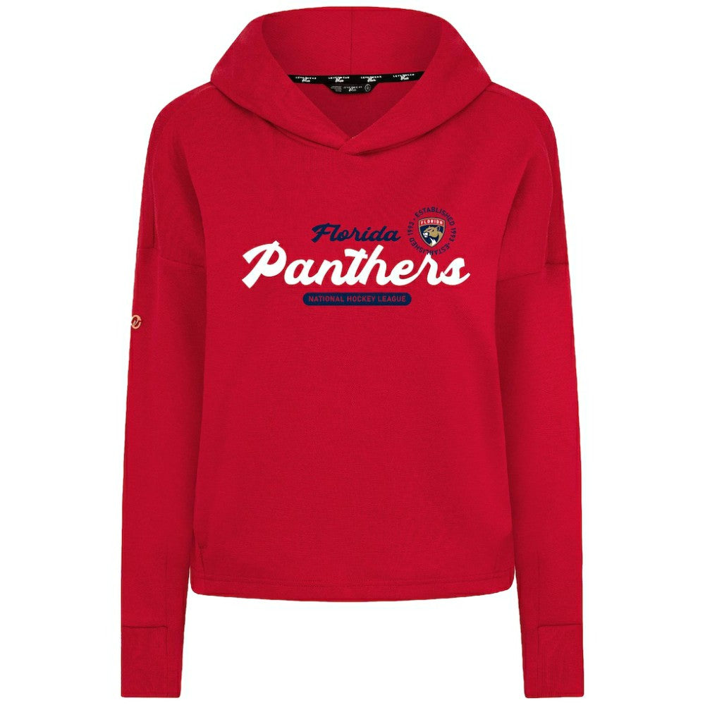 Florida Panthers - Levelwear Women's Sweet Monument Tri-Blend Cropped Pullover Hoodie Red