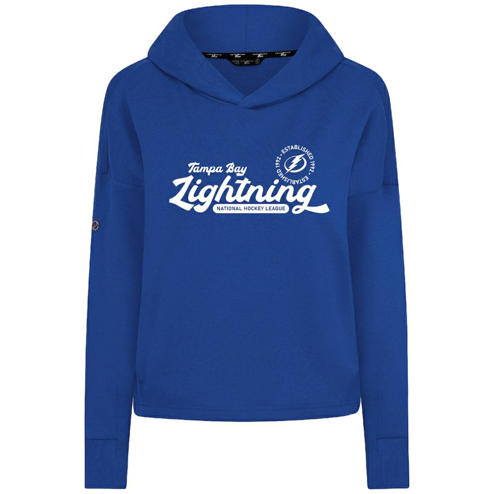 Tampa Bay Lightning - Levelwear Women's Sweet Monument Tri-Blend Cropped Pullover Hoodie Royal