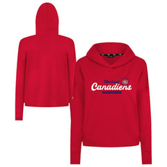 Montreal Canadiens - Levelwear Women's Sweet Monument Tri-Blend Cropped Pullover Hoodie Red