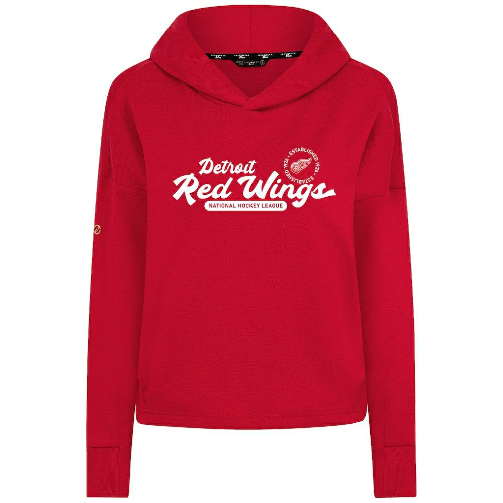 Detroit Red Wings - Levelwear Women's Sweet Monument Tri-Blend Cropped Pullover Hoodie Red