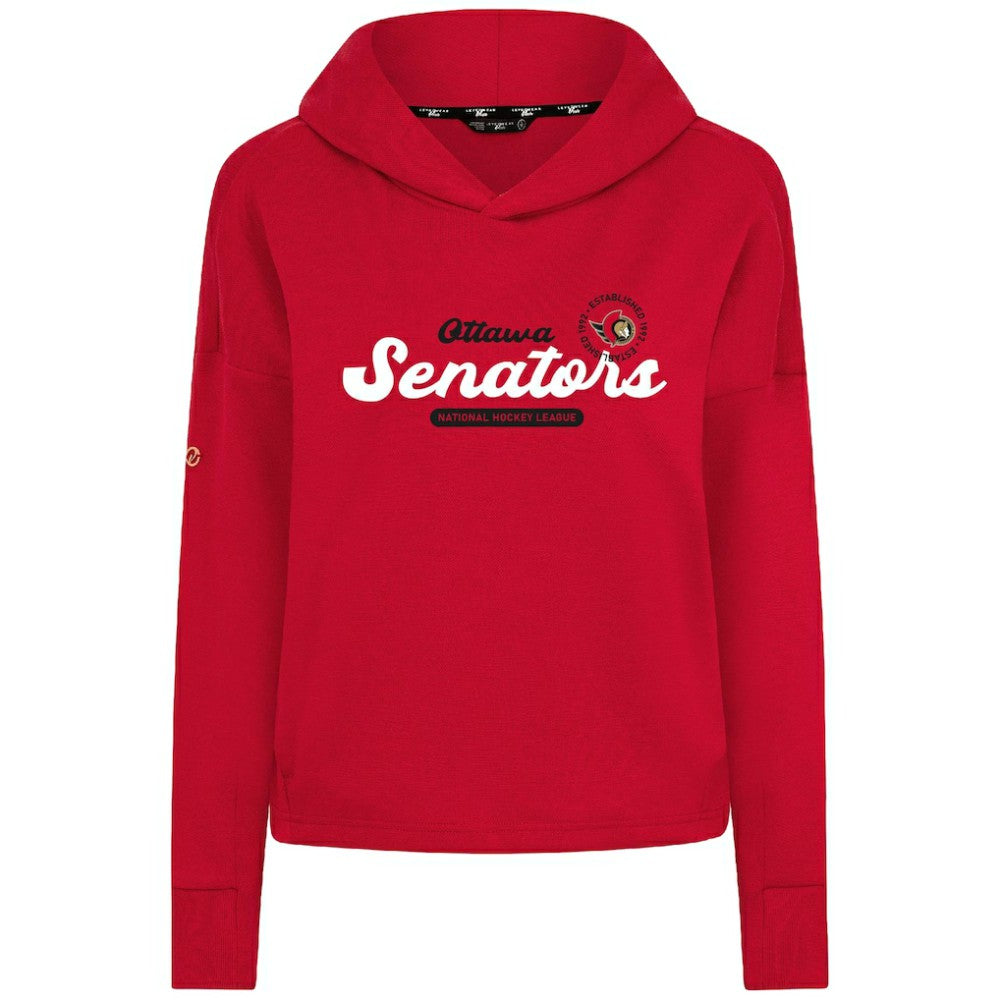 Ottawa Senators - Levelwear Women's Sweet Monument Tri-Blend Cropped Pullover Hoodie Red