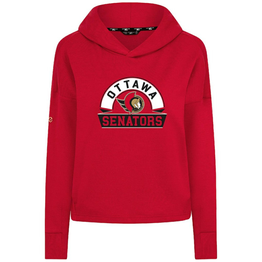 Ottawa Senators - Levelwear Women's Sweet Banner Arch Tri-Blend Cropped Pullover Hoodie Red