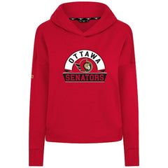 Ottawa Senators - Levelwear Women's Sweet Banner Arch Tri-Blend Cropped Pullover Hoodie Red