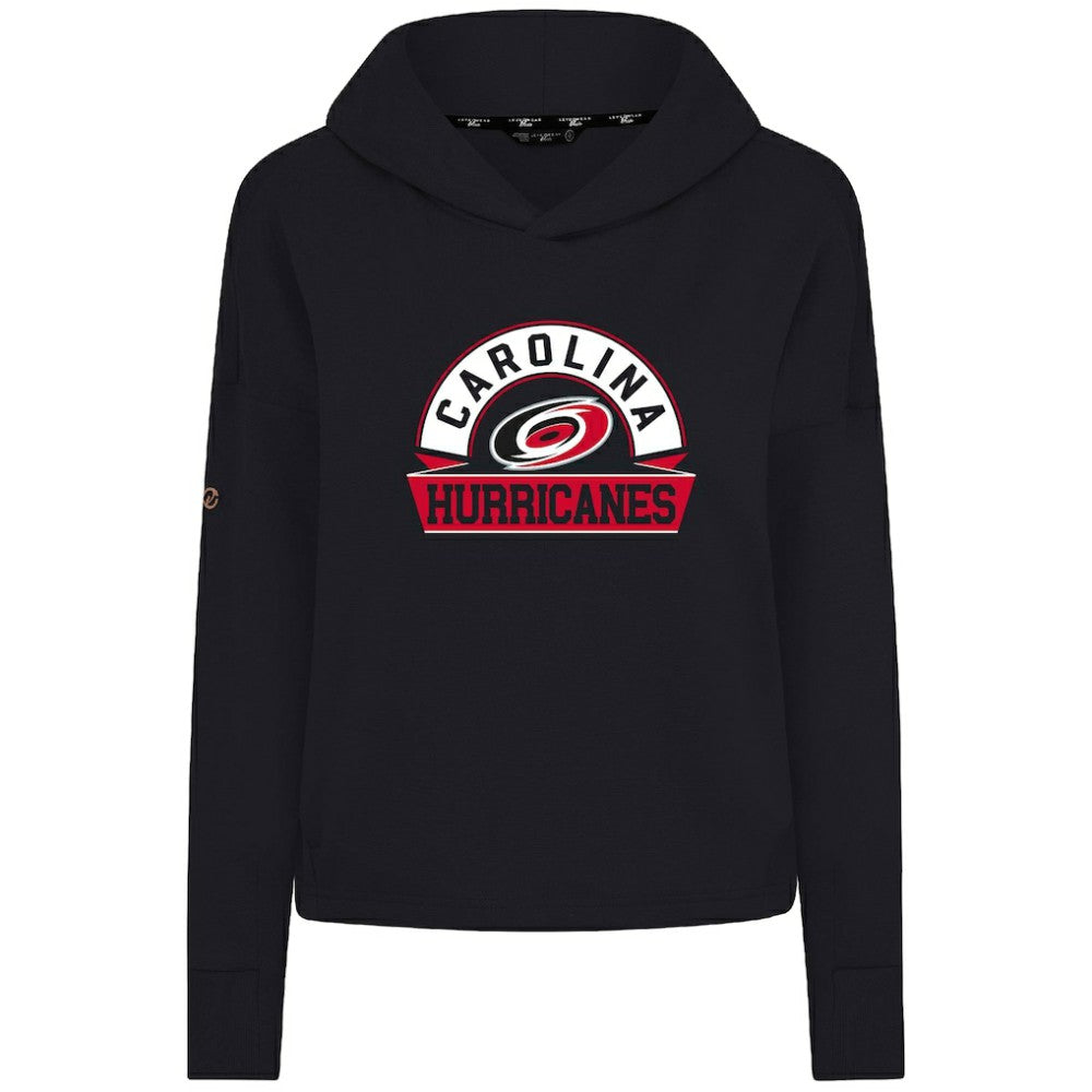 Carolina Hurricanes - Levelwear Women's Sweet Banner Arch Tri-Blend Cropped Pullover Hoodie Black
