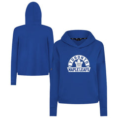 Toronto Maple Leafs - Levelwear Women's Sweet Banner Arch Tri-Blend Cropped Pullover Hoodie Royal