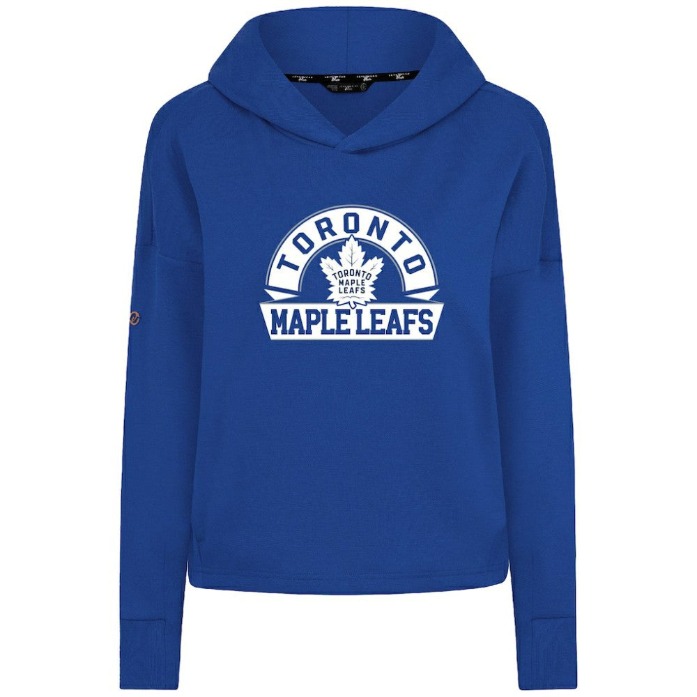 Toronto Maple Leafs - Levelwear Women's Sweet Banner Arch Tri-Blend Cropped Pullover Hoodie Royal