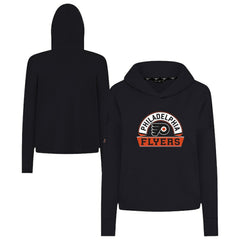 Philadelphia Flyers - Levelwear Women's Sweet Banner Arch Tri-Blend Cropped Pullover Hoodie Black