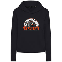 Philadelphia Flyers - Levelwear Women's Sweet Banner Arch Tri-Blend Cropped Pullover Hoodie Black