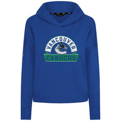 Vancouver Canucks - Levelwear Women's Sweet Banner Arch Tri-Blend Cropped Pullover Hoodie Royal