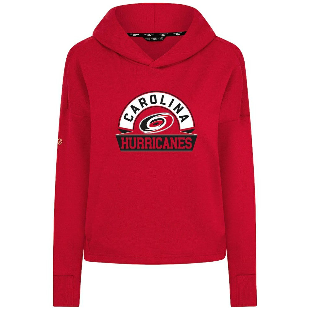 Carolina Hurricanes - Levelwear Women's Sweet Banner Arch Tri-Blend Cropped Pullover Hoodie Red